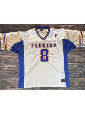 Rare Vintage #8 Florida Gators White Jersey Mens Size XXL Top of the World NCAA